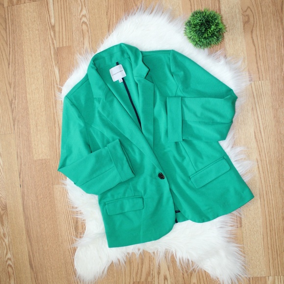 Catherine Malandrino Green Sweater Blazer L EUC